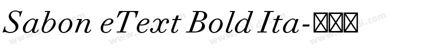 Sabon eText Bold Ita字体转换 Sabon eText Bold Ita字体转换